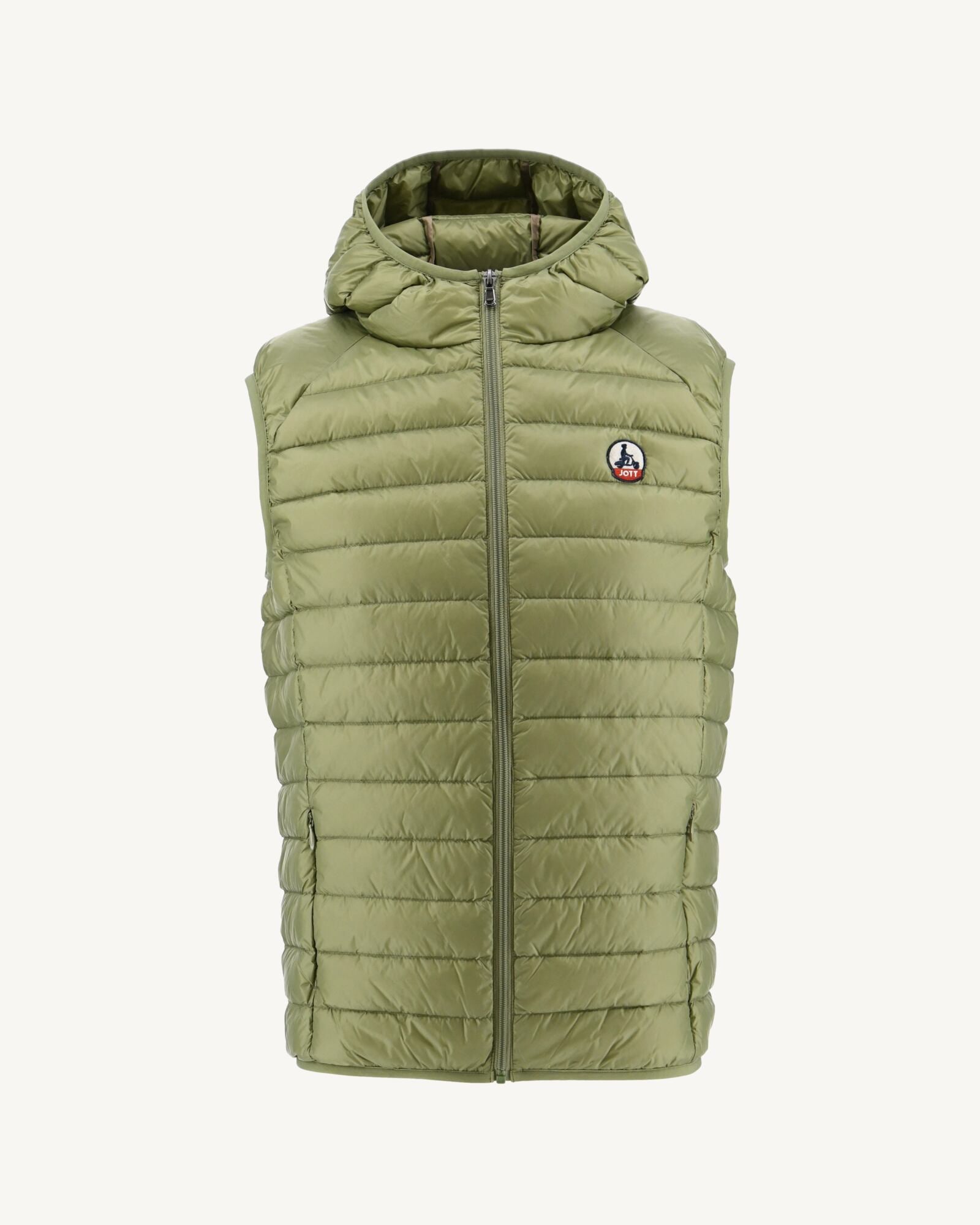 Bush Hooded sleeveless down jacket Pat