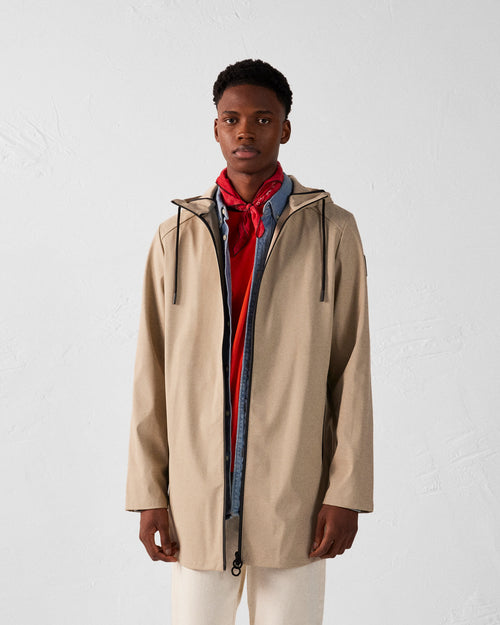 Beige Lightweight mid-length parka Chester - JOTT UK - 3