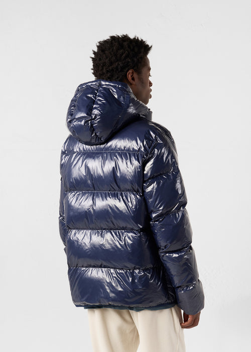 Grand Froid lacquered hooded jacket Navy Java - JOTT UK - 4