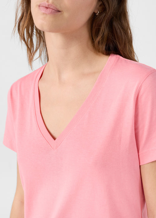 T-shirt col V Vibrant fuchsia Sofy - JOTT UK - 5