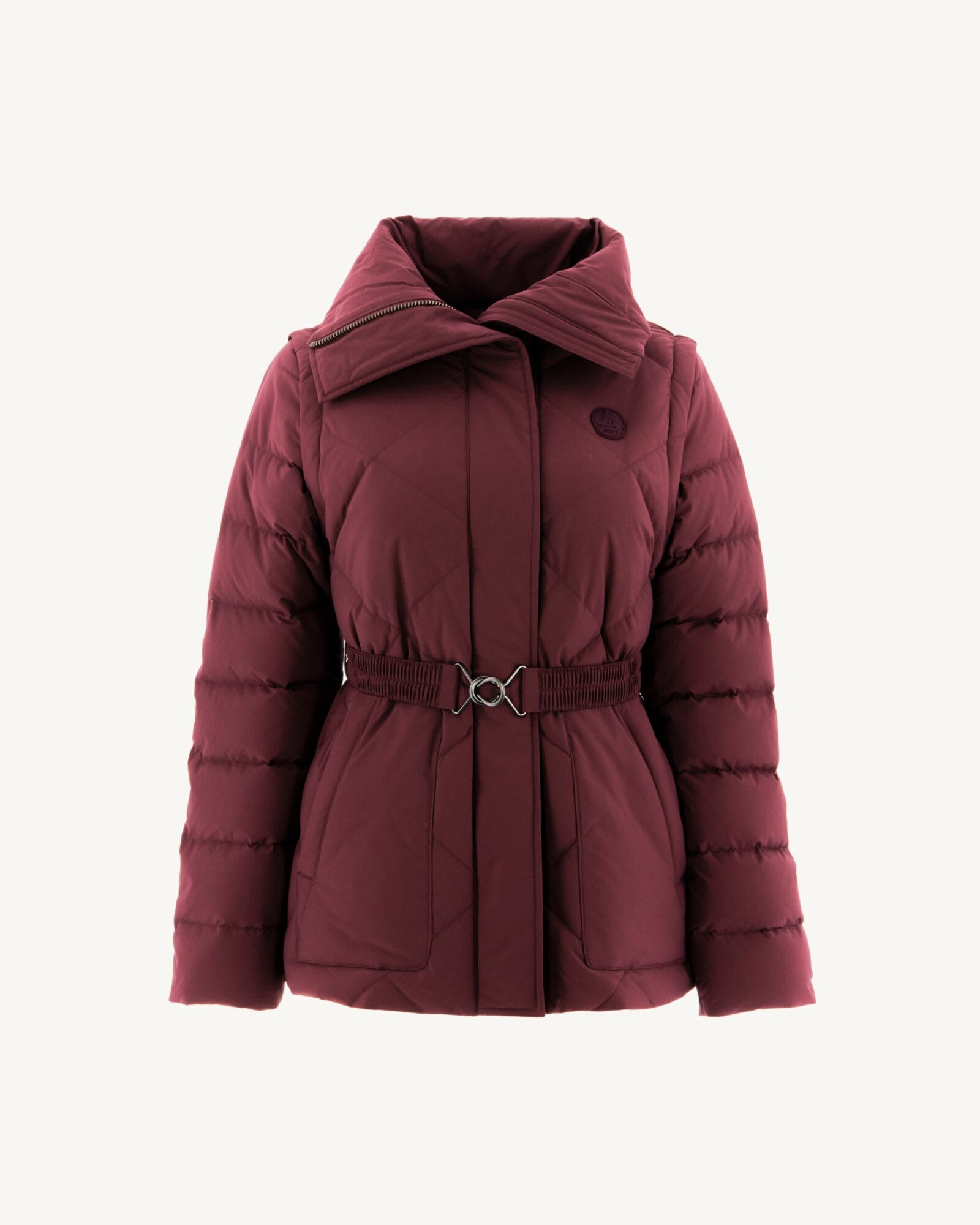 Puffer jacket discount with removable sleeves