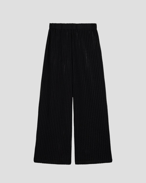 Black cotton knit trousers Virginia - JOTT UK - 2
