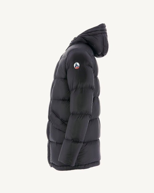 Black Warm hooded down jacket Dakhla - JOTT UK - 2