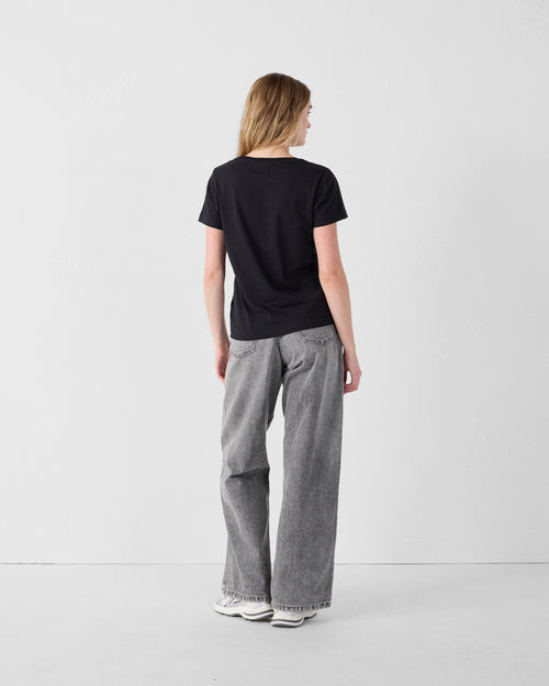 Round-neck Tshirt Black Lucia - JOTT UK - 4