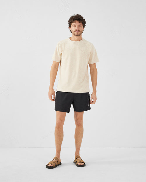 Bleached sand Ali towelling T-shirt - JOTT UK - 3