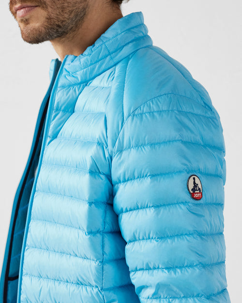 Horizon blue Lightweight down jacket Mat - JOTT UK - 4