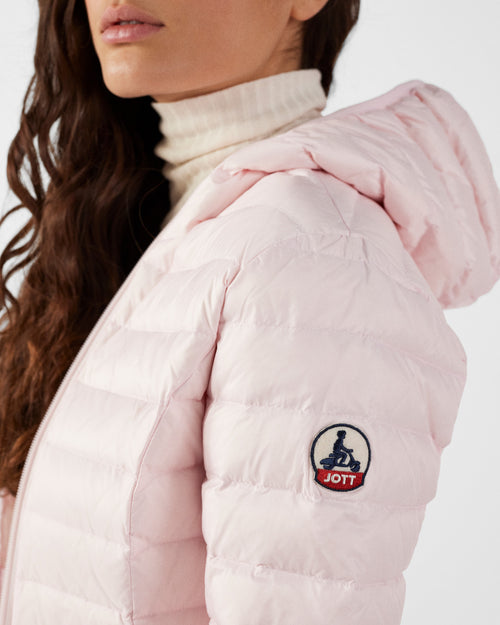 Petal rose Cloe lightweight hooded puffer jacket - JOTT UK - 5