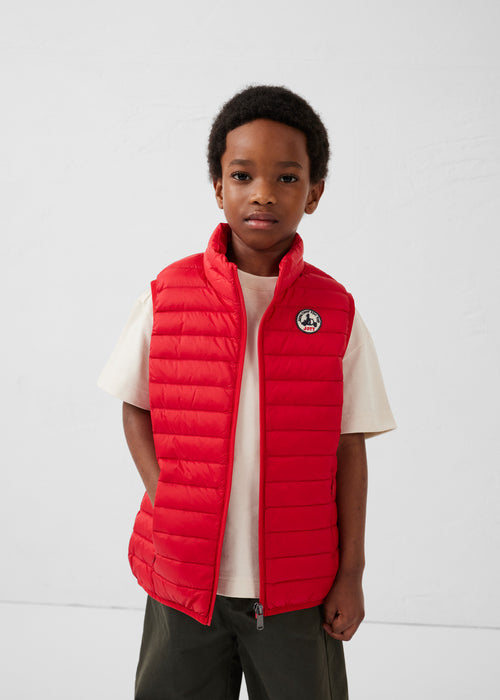 Sleeveless down jacket Carmine red Zoe - JOTT UK - 3