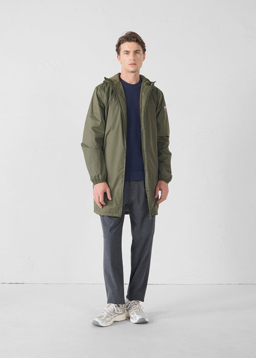 Oban Polar fleece-lined long waterproof jacket Army - JOTT UK - 3