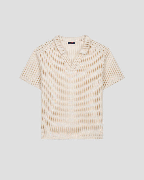 Natural cotton knit polo Bruno - JOTT UK - 2