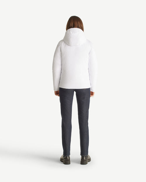Reversible Down Jacket White/Navy Blue Vienne - JOTT UK - 4