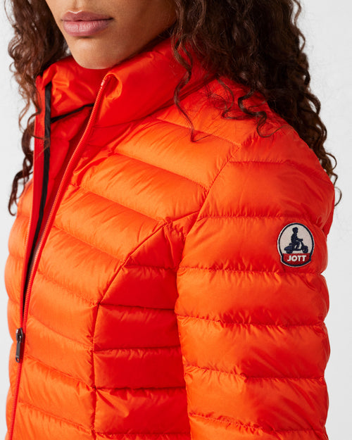 Lightweight down jacket Flame red Cha - JOTT UK - 5