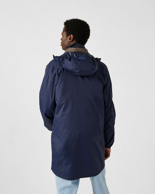 Oban long waterproof jacket with hood Navy - JOTT UK - 4