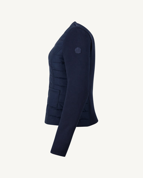 Navy Almeria lightweight bi-fabric puffer jacket - JOTT UK - 2