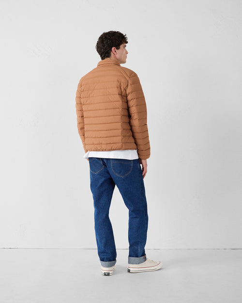 Brown sugar Aragon lightweight stretch puffer jacket - JOTT UK - 3