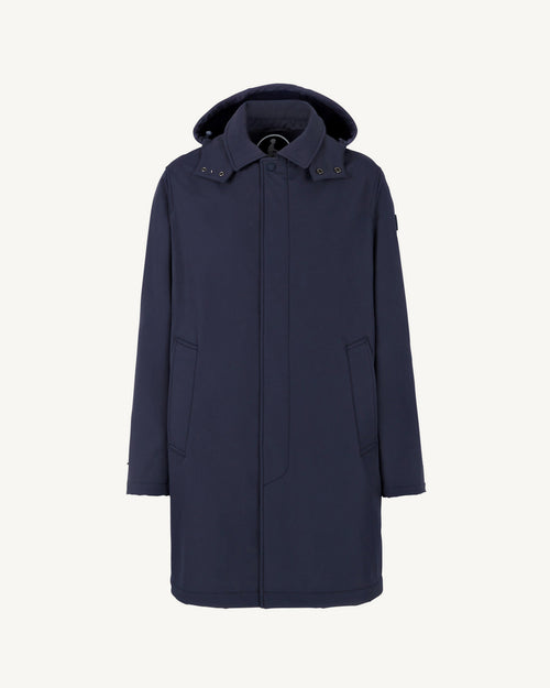 Athenes waterproof jacket with detachable hood Navy - JOTT UK - 2