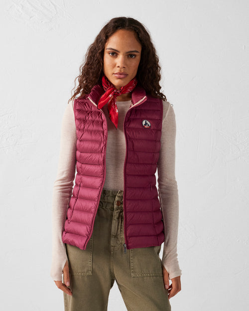Light sleeveless down jacket Red plum Seda - JOTT UK - 3