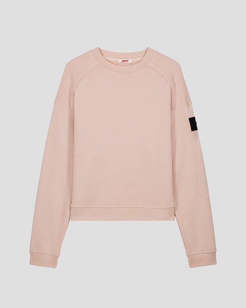 Peach skin Round-neck bi-fabric sweatshirt Pinako - JOTT UK - 2