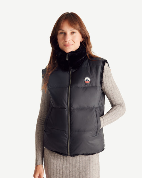 Black Daria Grand Froid reversible sleeveless puffer jacket - JOTT UK - 5