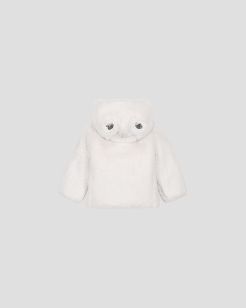 Fake fur baby down jacket White Misha - JOTT UK - 3