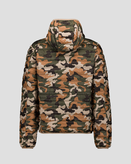 Lightweight Hooded Down Jacket Camo brown sugar Nico print - JOTT UK - 3