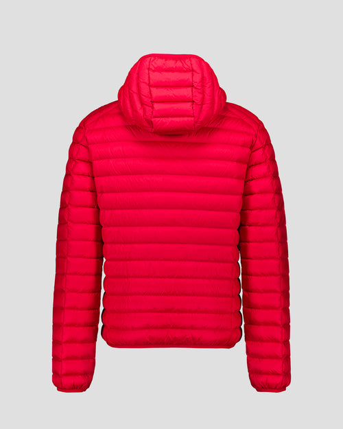 Lightweight Hooded Down Jacket Carmine Red Nico