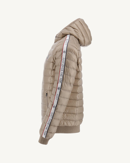 Beige Hooded down jacket Colin - JOTT UK - 2
