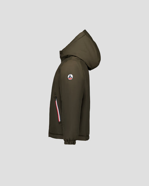 Reversible jacket Army/Flame red Sauda - JOTT UK - 4