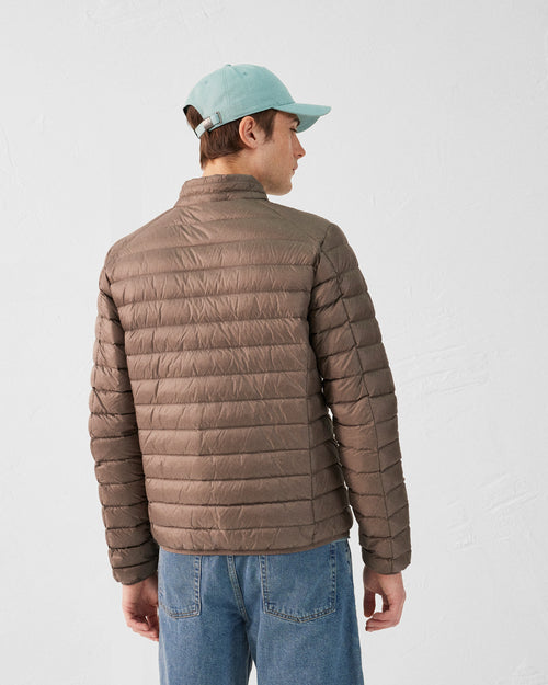 Taupe Lightweight down jacket Mat - JOTT UK - 5