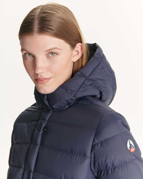 Navy Jane straight hooded puffer jacket - JOTT UK - 4