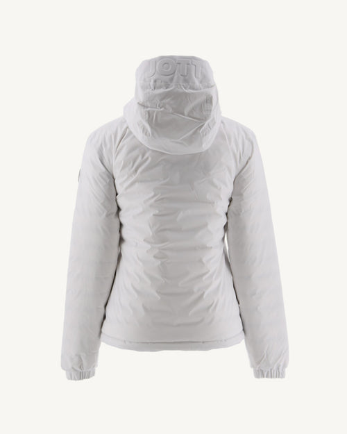 White/Anthracite Vienne reversible hooded puffer jacket - JOTT UK - 5