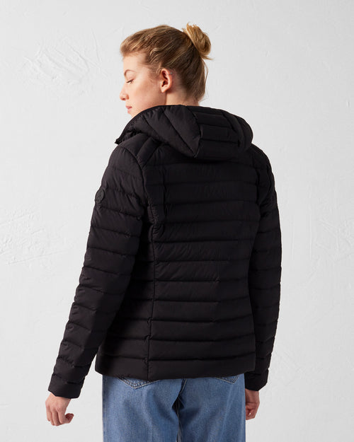 Black Stretch hooded jacket Salma - JOTT UK - 4
