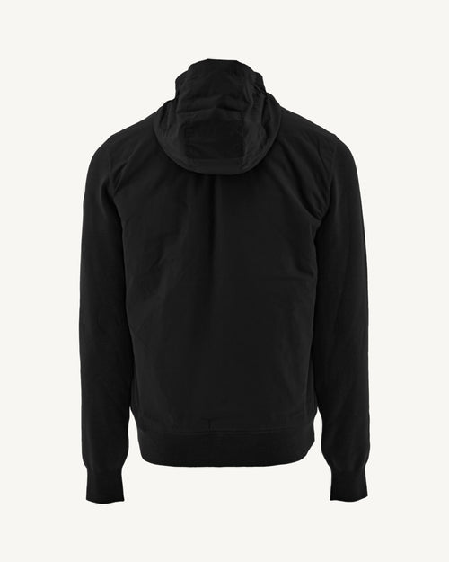 Black Bardenas bi-fabric hooded jacket - JOTT UK - 4