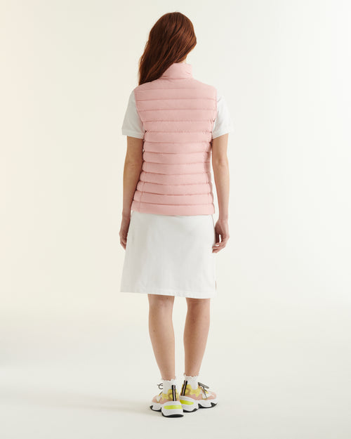 Peach pink Grenada stretch sleeveless puffer jacket - JOTT UK - 4