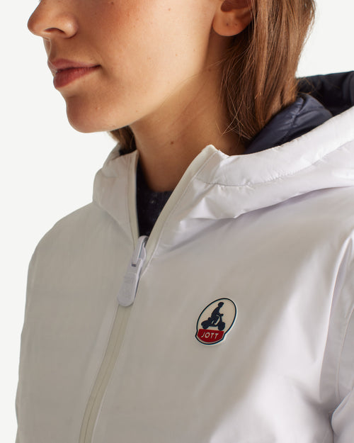 Reversible Down Jacket White/Navy Blue Vienne - JOTT UK - 3