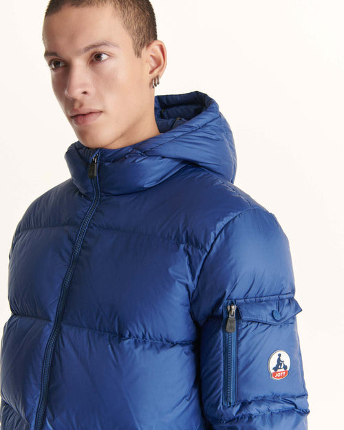 Dark Denim Hooded down jacket Java - JOTT UK - 4