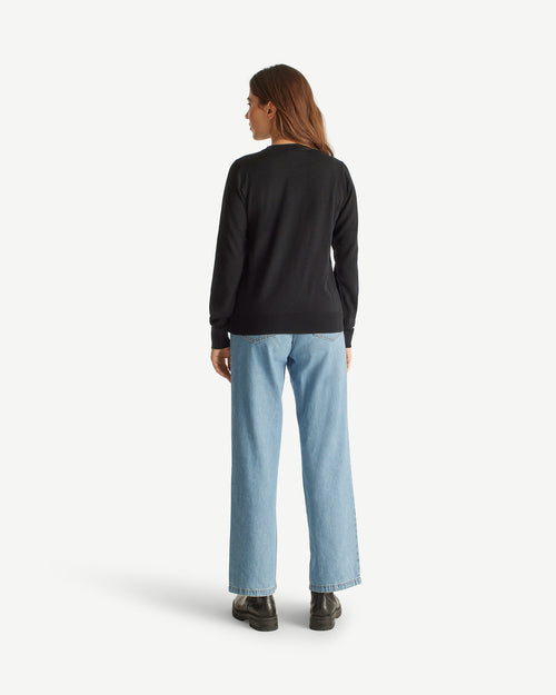Esther round-neck knit jumper Black - JOTT UK - 4
