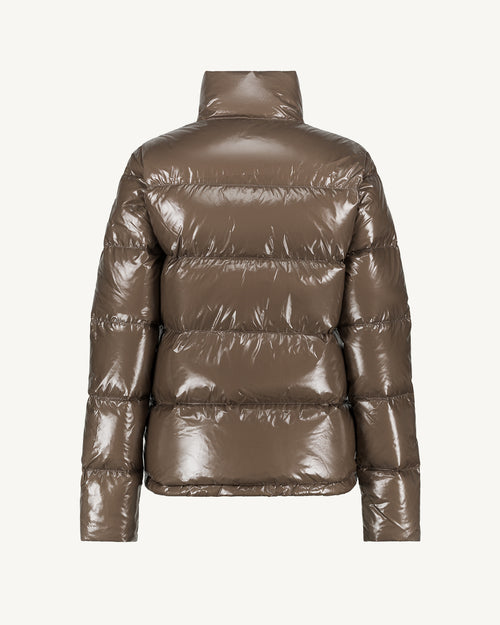Grand Froid Taupe Cardiff lacquered down jacket - JOTT UK - 3