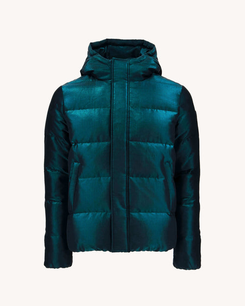 Christmas blue Happy Grand Froid puffer jacket - JOTT UK - 2