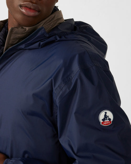Oban long waterproof jacket with hood Navy - JOTT UK - 5