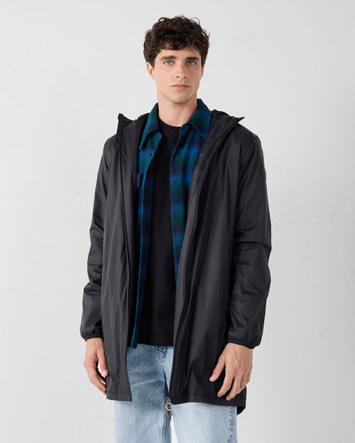 Oban Polar fleece-lined long waterproof jacket Black - JOTT UK - 3