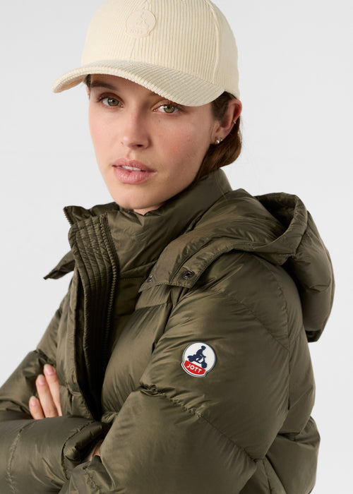 Long hooded down jacket Army Karachi - JOTT UK - 4