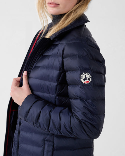 Navy Long Hooded Down Jacket Vero 2. 0 - JOTT UK - 4