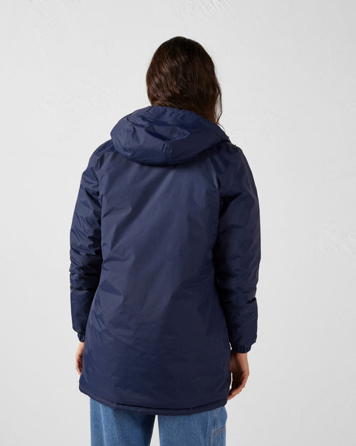 Navy Roma 2.0 long reversible puffer jacket - JOTT UK - 3