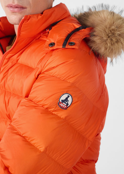 Prestige Extreme Cold hooded down jacket Flame red - JOTT UK - 5