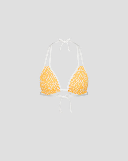 Mono sunflower triangle bikini top Maddie monogram - JOTT UK - 2