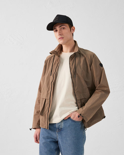 Tawny brown Placebo lightweight windbreaker jacket - JOTT UK - 3