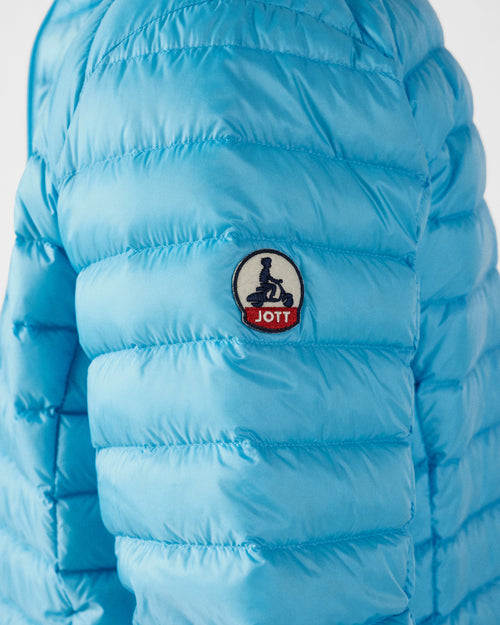 Horizon blue Lightweight down jacket Mat - JOTT UK - 5