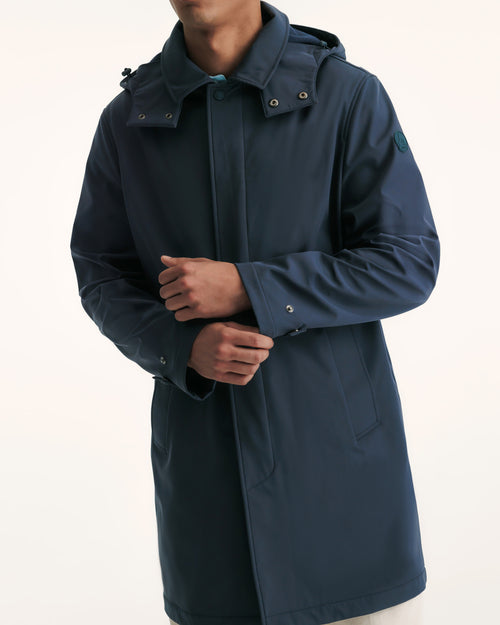 Athenes waterproof jacket with detachable hood Navy - JOTT UK - 3