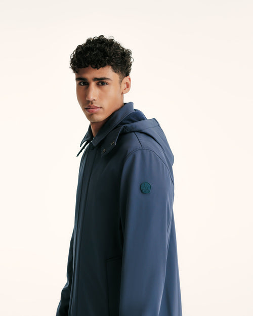 Athenes waterproof jacket with detachable hood Navy - JOTT UK - 4